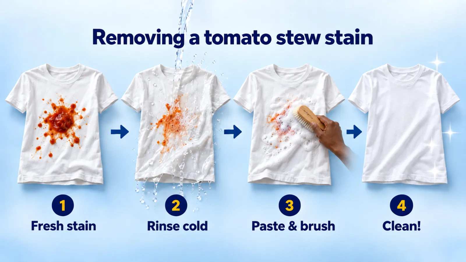 How to remove tomato stew stains from clothes